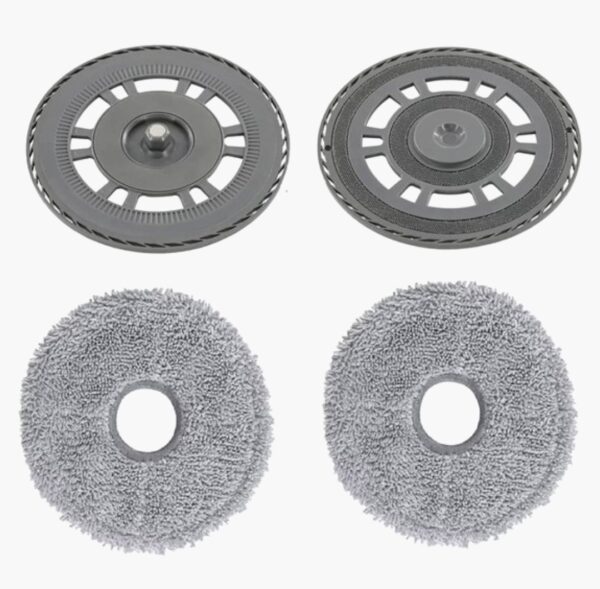 2 x Mop pad houder tray + 2 x mop dweildoek compatibel met Dreame / L20 / X30 / X40 / Ultra L10s ULTRA PRO HEAT